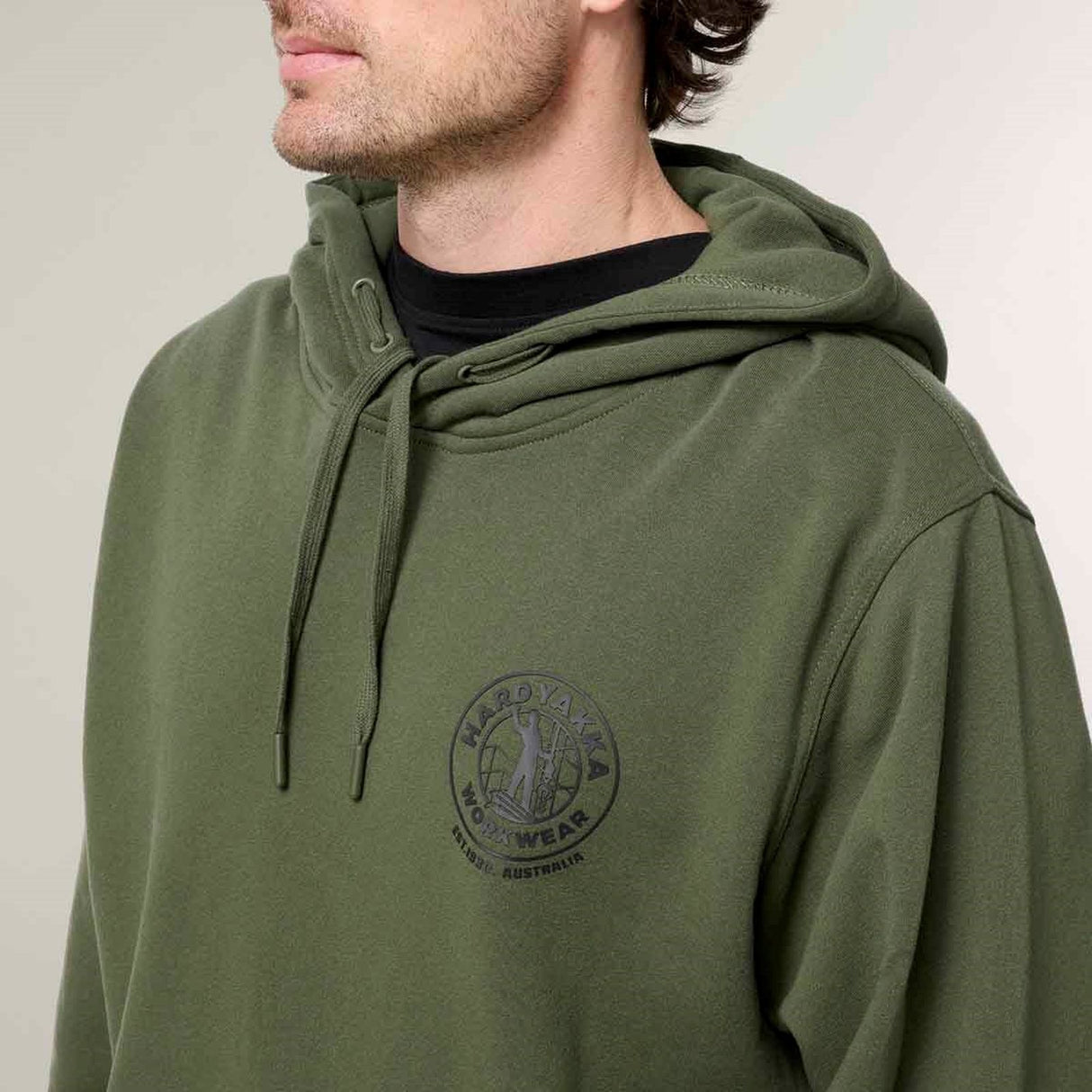 Hard Yakka Mens Heritage Hoodie Military Green