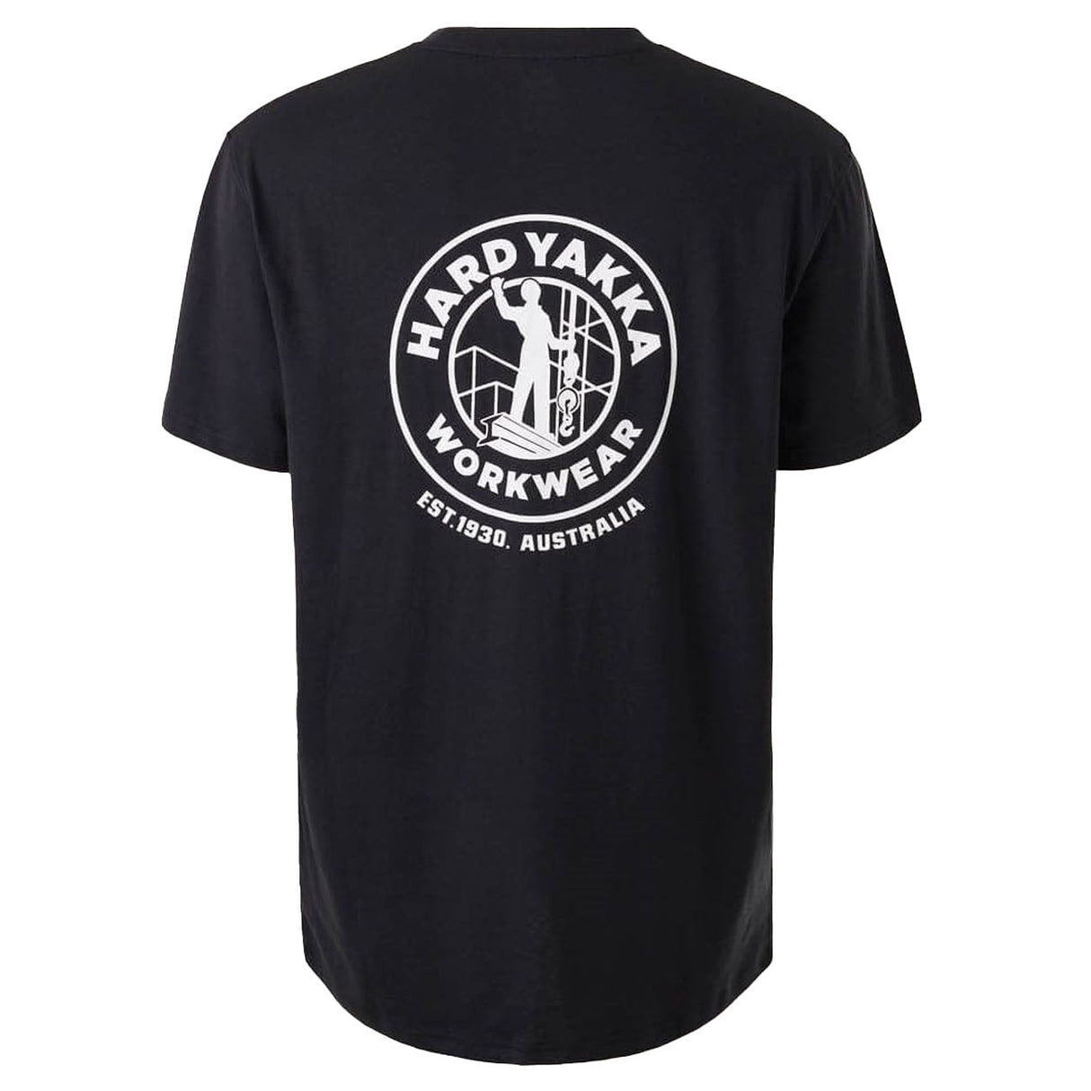 Hard Yakka Mens Heritage Icon Short Sleeve Tee Black