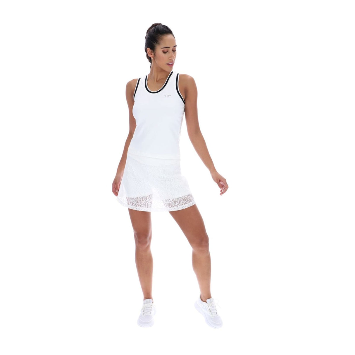 Ted Baker Sport Womens ANNABELLE Lace Back Tennis Tank White