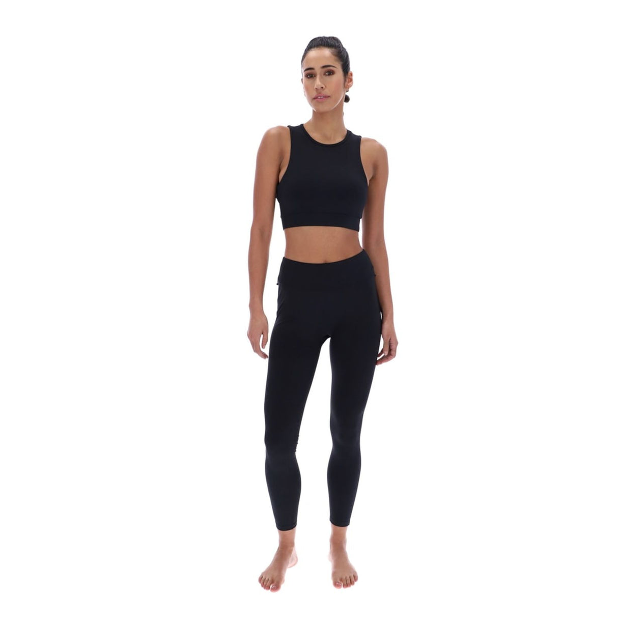 Ted Baker Sport Womens ARIA Ruffle Yoga Bra Black