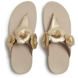 Fitflop Womens Lulu Flower Toe-Post Sandals Platino