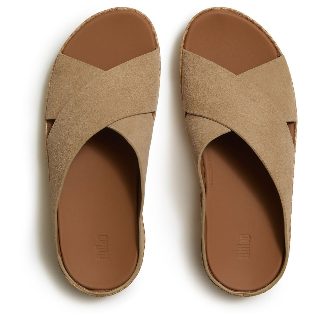 Fitflop Womens Lulu Lux Graphic-Weave Slides Cappuccino