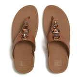 Fitflop Womens Lulu Ultra-Jewel Toe-Post Sandals Deep Tan