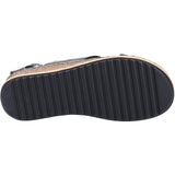 Hush Puppies Womens Elena Cross Over Wedge Sandal Black
