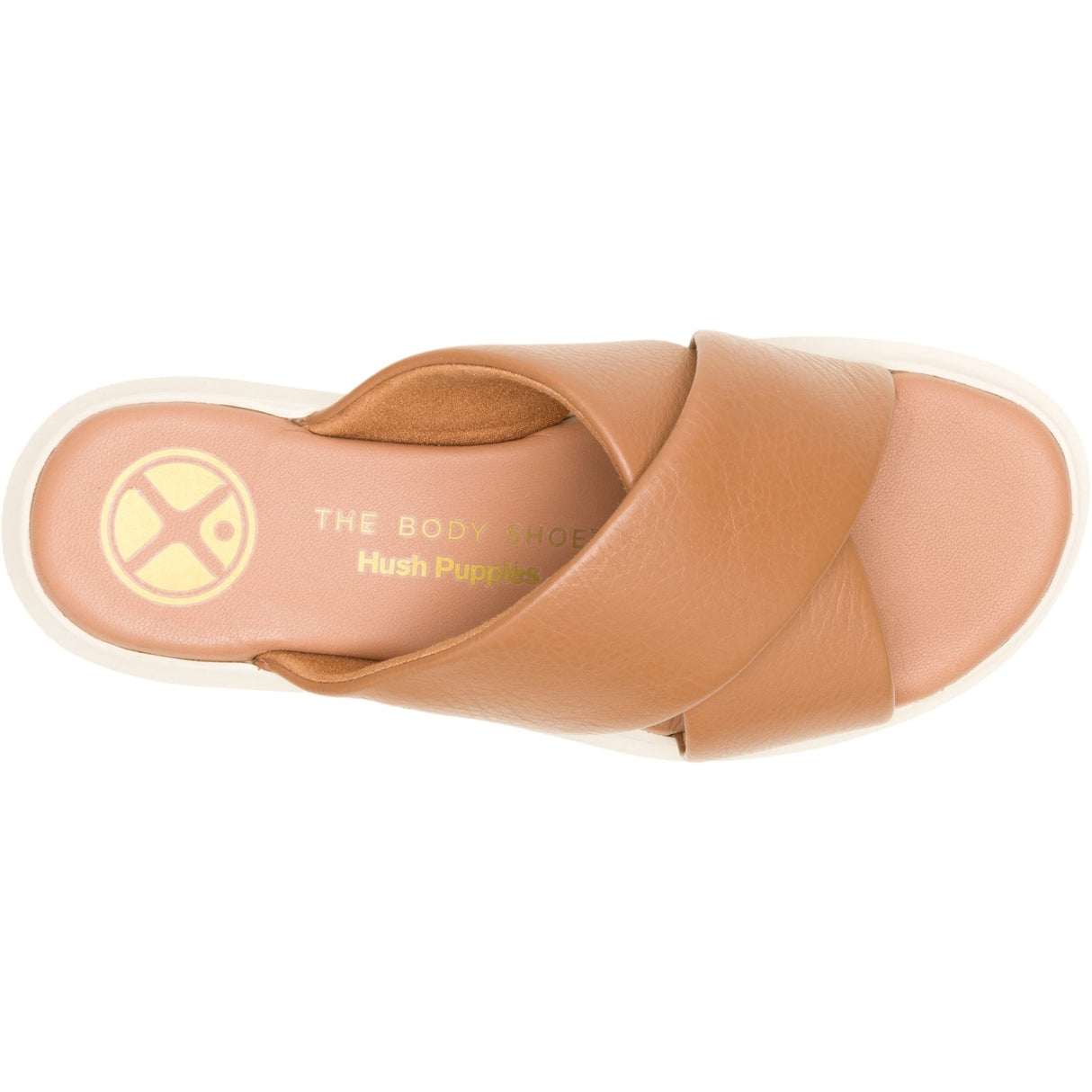 Hush Puppies Womens Uplift Crossover Slide Tan