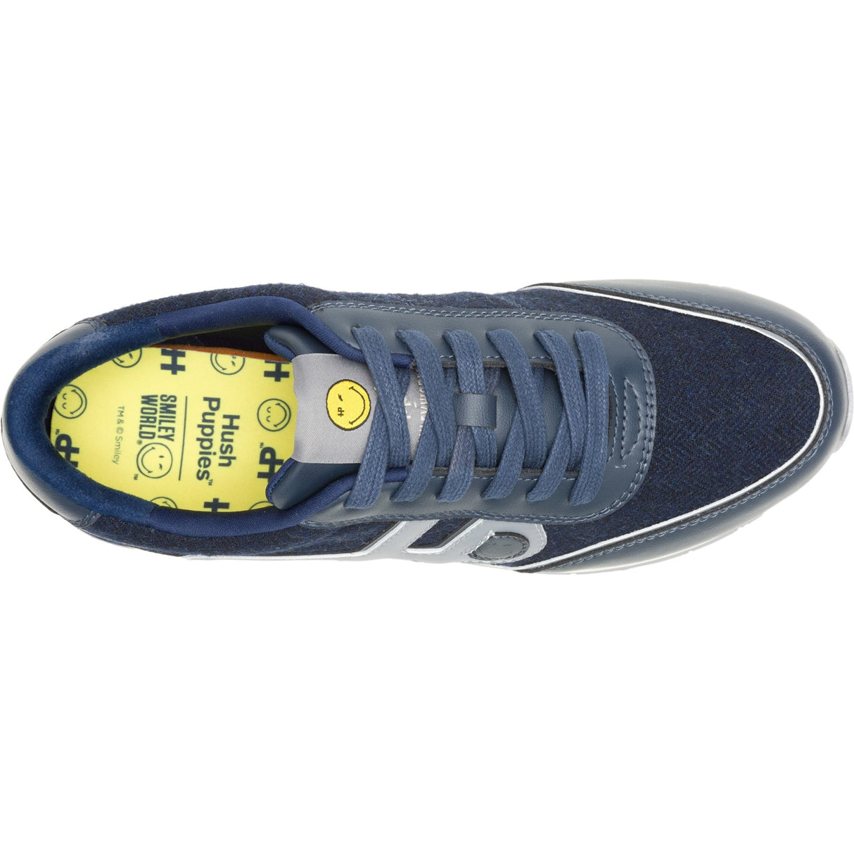Hush Puppies Mens Seventy8 Smiley Trainer Blue