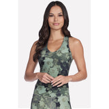 Skechers Womens GO FLEX Rib Inbloom V-Neck Tank Inbloom Green