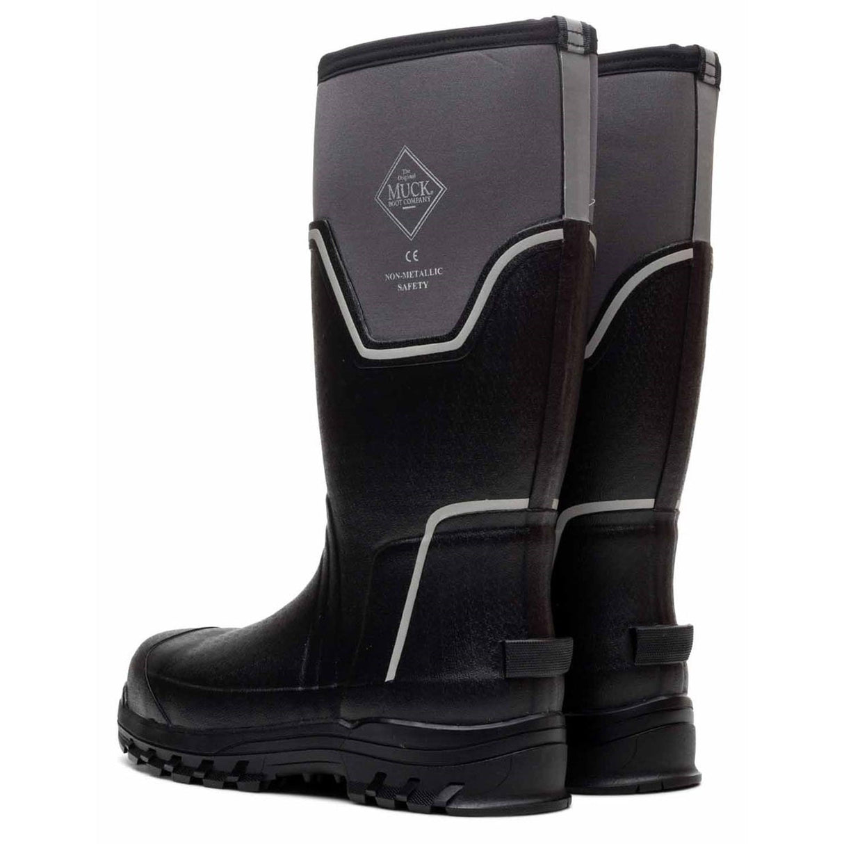 Muck Boots Mens Grit S5 Safety Wellington Black/Grey