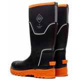 Muck Boots Mens Grit S5 Safety Wellington Black/Orange