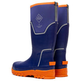 Muck Boots Mens Grit S5 Safety Wellington Blue/Orange