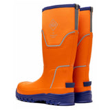 Muck Boots Mens Grit S5 Safety Wellington Orange/Blue