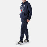 Reebok Mens ID 2-COLOUR LOGO FLEECE CUFFED JOG PANT VECTOR NAVY