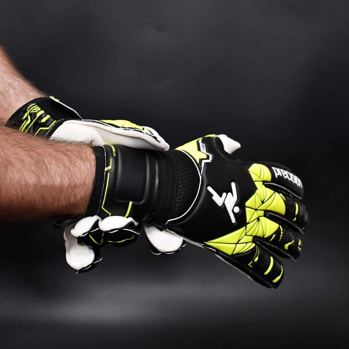 Precision Fusion X Flat Cut Finger Protect Goalkeeper Gloves