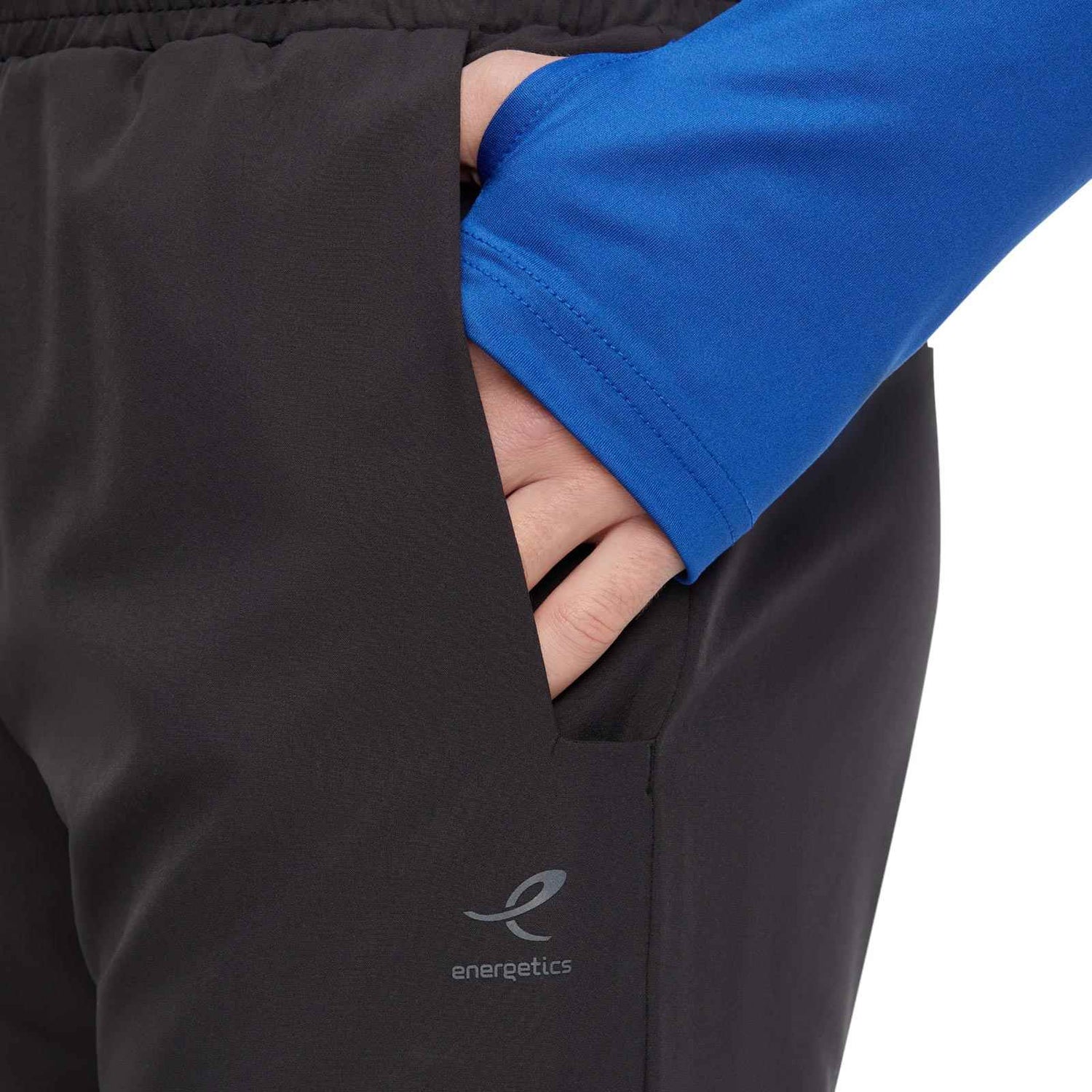 ENERGETICS Berga Pantalon De Sport Homme – Polyester Léger – Noir – Ceinture élastique & Poches