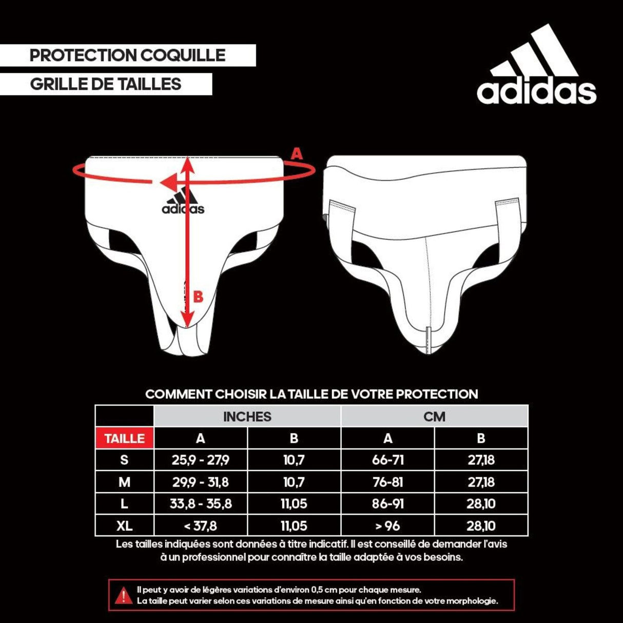 adidas PU Groin Guard Mens Black/Wht