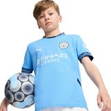 Manchester City Football 2024/25 Short Sleeved Kids Home Jersey