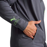 Puma x HYROX Cloudspun Mens Training Pullover Hoodie Model Close-Up Pocket and Lower Arm View