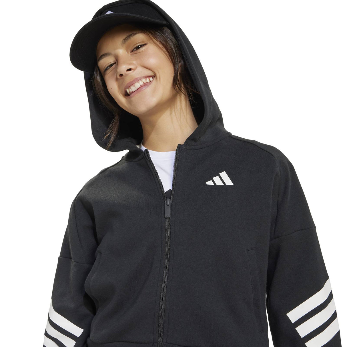adidas Future Icons 3-Stripes Full-Zip Hooded Track Jacket Kids