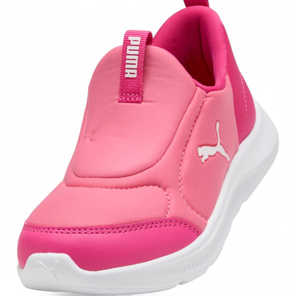 Puma Fun Racer 2 Sliptech Low-Cut Slip On Kids Shoes Pink Top Tilted View