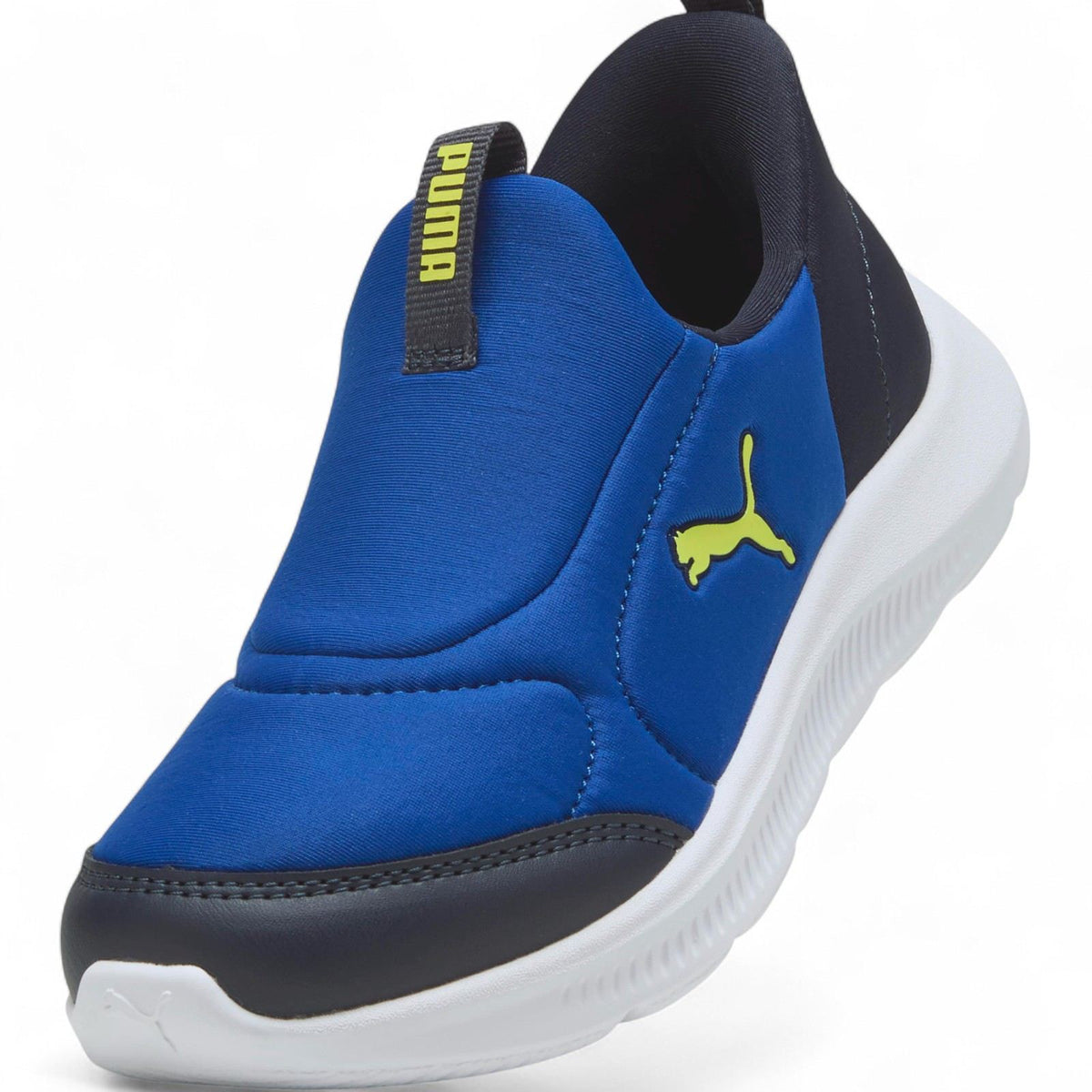 Puma Fun Racer 2 Sliptech Low-Cut Slip On Kids Shoes Blue Top Tilted View