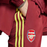 adidas Arsenal Football 3-Stripe Regular-Fit Track Pants Model Close-Up Crest and Pocket View