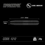 Winmau Apocalypse Brass 23G Darts