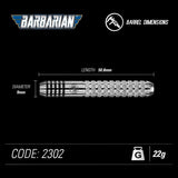 Winmau Barbarian Inox Steel 22G Darts