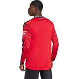 adidas Manchester Utd Football 2025/26 Adults LS Home Jersey Model Back View