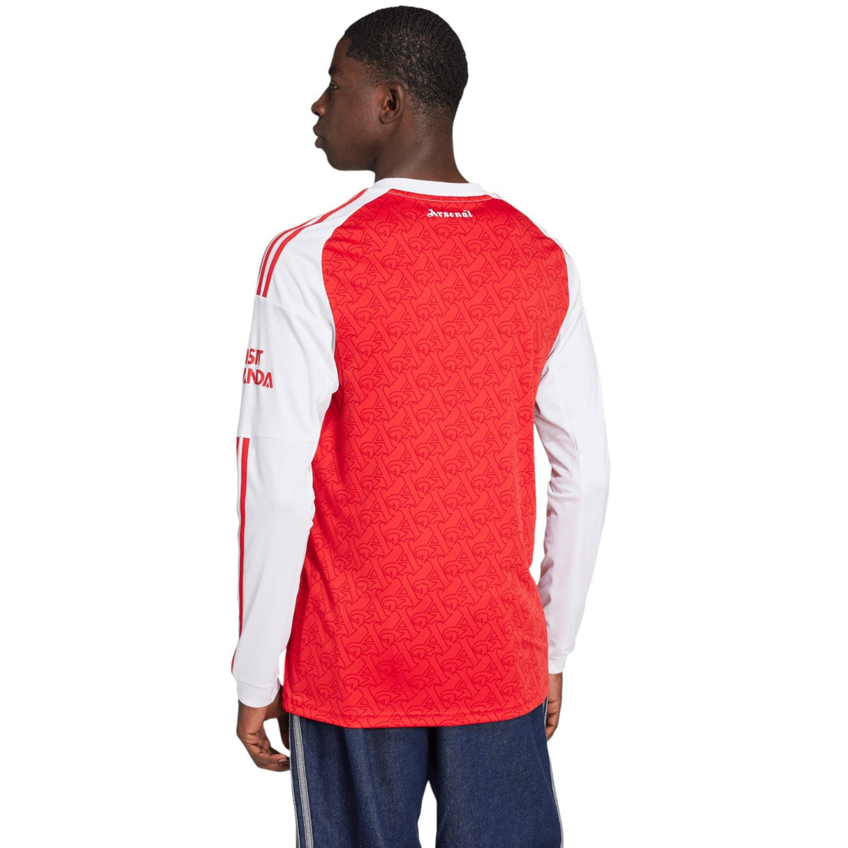 adidas Arsenal Football 2025/26 Mens Long Sleeved Home Jersey Model Back View