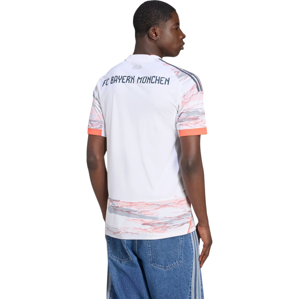adidas FC Bayern Football 2025/26 Mens Away Jersey Model Back View