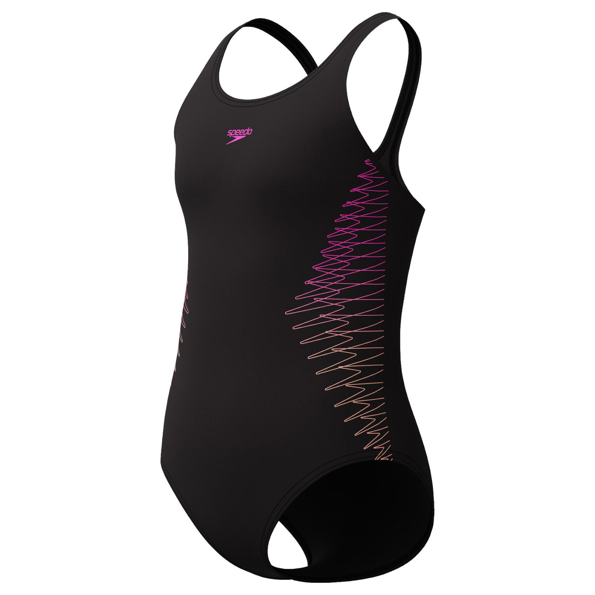 Speedo Girls Placement Muscleback Black