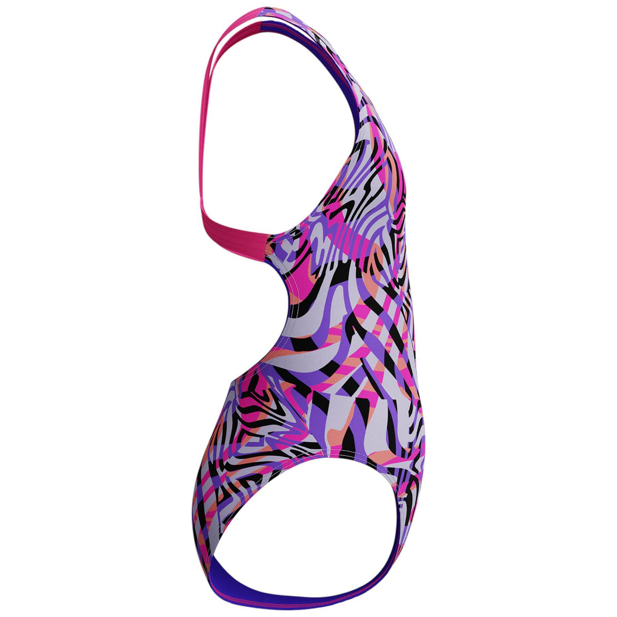 Speedo Girls Digit Allover Leaderback Swimsuit