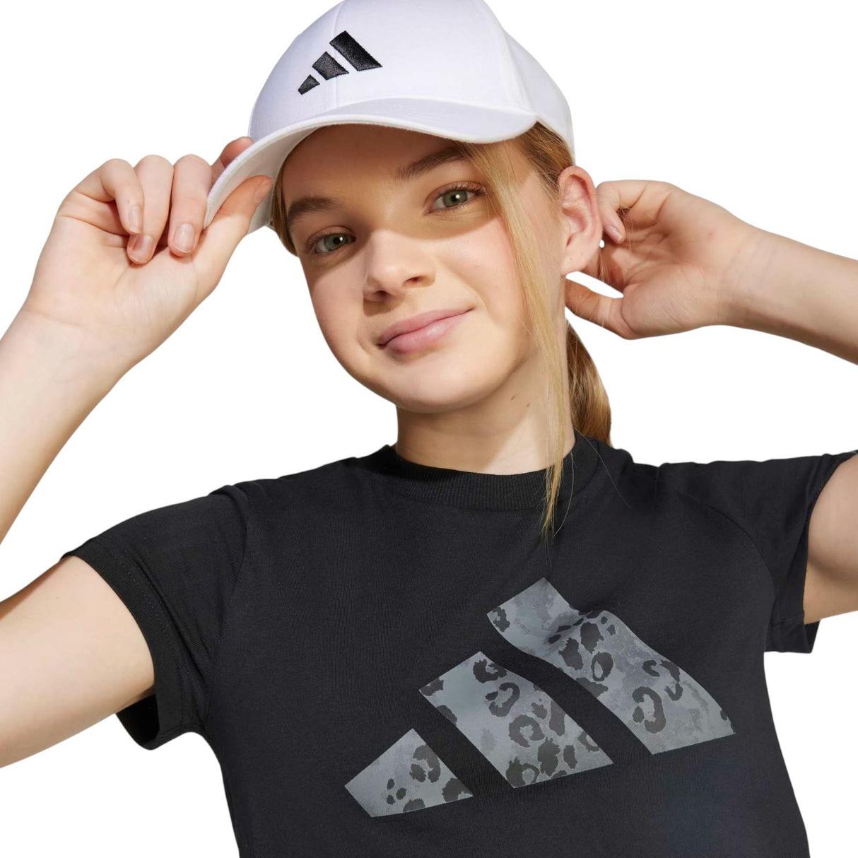 adidas Girls Animal Big Logo Single Jersey Kids T-Shirt