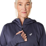 Asics Road Winter Womens LS Hoodie Navy
