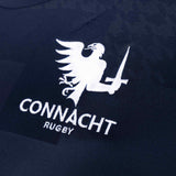 Macron Connacht Rugby 2025/26 Kids Short Sleeved Training T-Shirt Close-Up Crest View