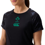 Canterbury IRFU Ireland Rugby 2025/26 Womens Superlight Training T-Shirt Close-Up Model Front View