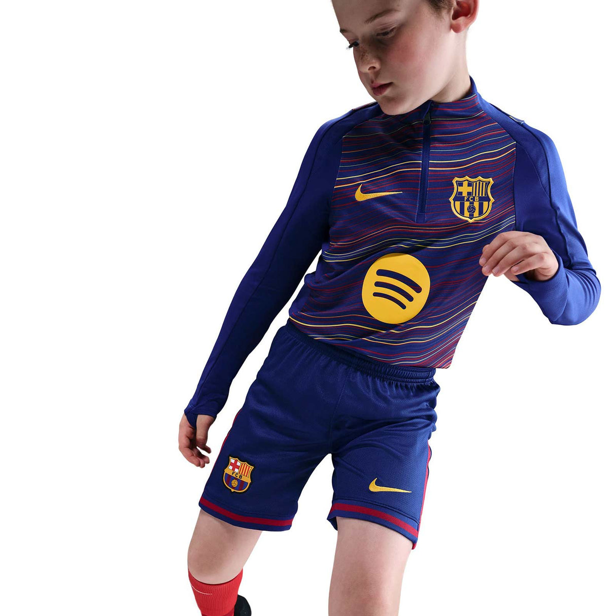 Nike FC Barcelona 2025/26 Stadium Home Kids Dri-FIT Soccer Replica Shorts