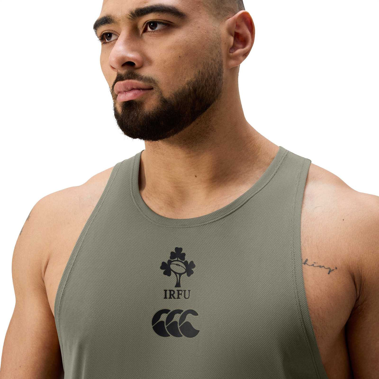 Canterbury IRE POLY TRNG SINGLET Brown