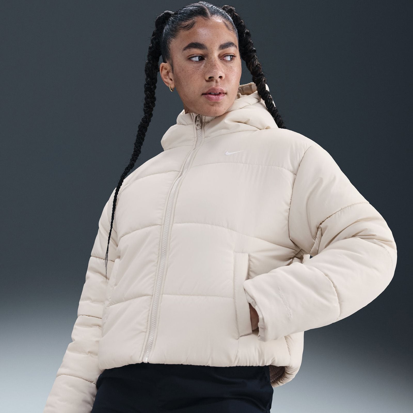 white puffer nike jacket