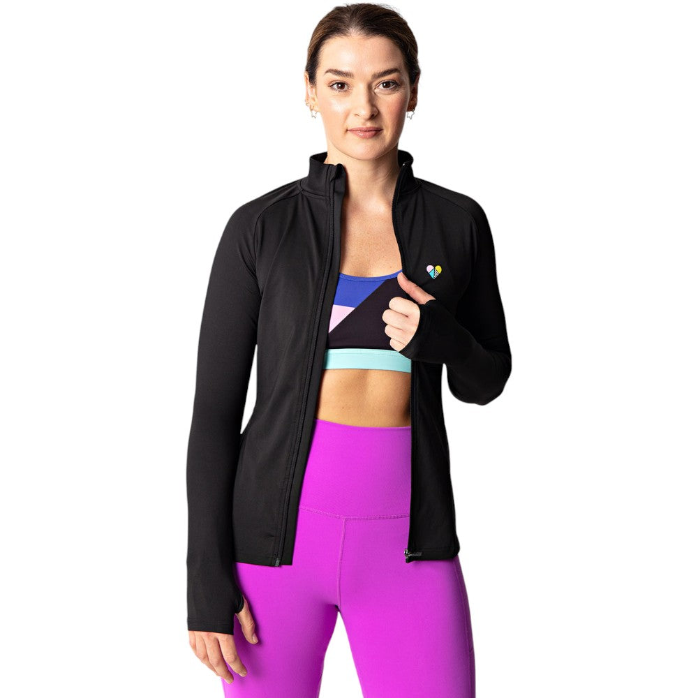Peachylean Structured Full-Zip Womens Slim-Fit Workout Top
