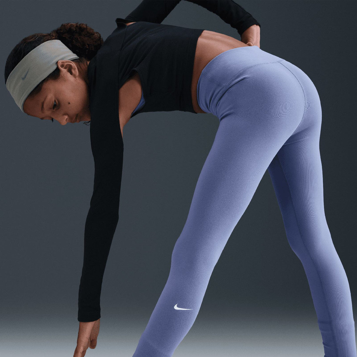 Nike Girls DF ONE TIGHT AOP Blue
