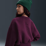 Nike Girls NSW CLUB FLC BXY CREW LBR Mrn