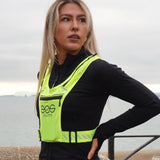 EOS Elite IlluminLight 2.0 Reflective Running Vest Model Front Side View Outdoor