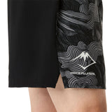 ASICS MENS FUJITRAIL PRINT 5IN SHORT BLK