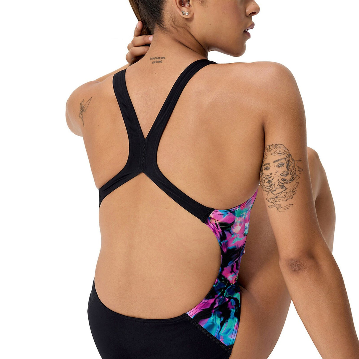 SPEEDO PLACEMENT PRINTED POWERBACK BLACK