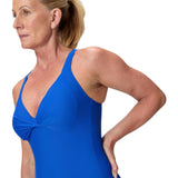 SPEEDO SOLID CROSS KNOT ONE PIECE BLUE