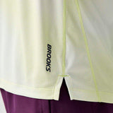 Brooks Mens Dash Short SLV Print Tee Ylw
