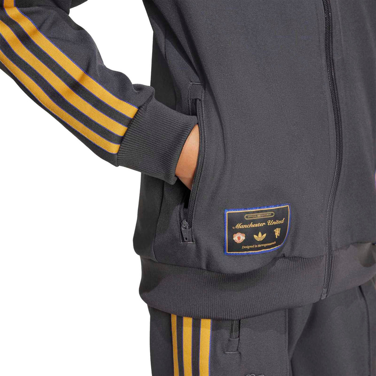 adidas OG MUFC 25 Kid Icon Track Top Blk