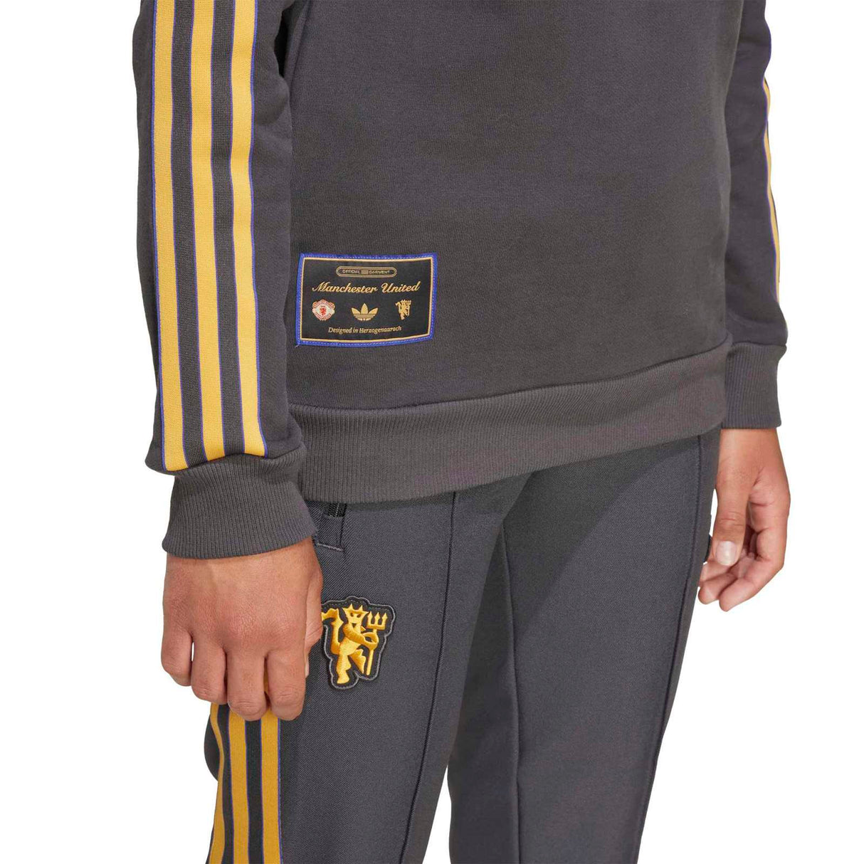adidas OG MUFC 25 Kid Icon Sweat Top Blk