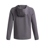 UA Boys VIBE WVN Windbreaker Jacket Grey